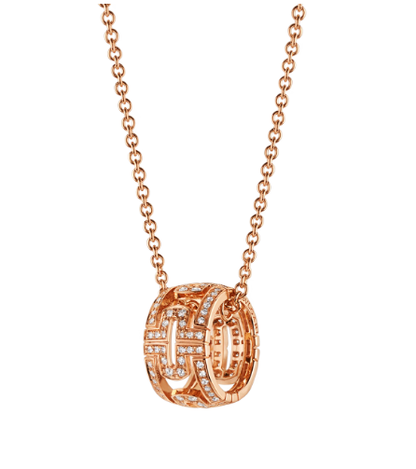 [BloomBling]PARENTESI NECKLACE PINK GOLD DIAMOND