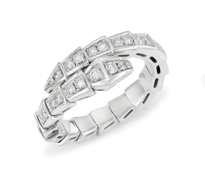 [BloomBling]SERPENTI RING SILVER DIAMOND PAVED 4MM