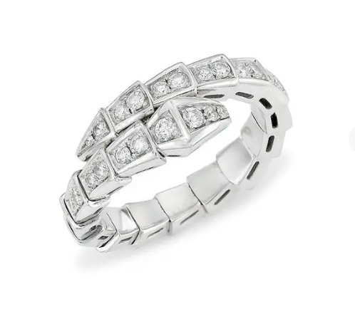 [BloomBling]SERPENTI RING SILVER DIAMOND PAVED 4MM