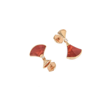 [BloomBling]DREAM Carnelian PINK GOLD EARRINGS