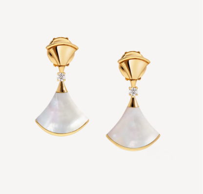 [BloomBling]DREAM MOP 1 DIAMOND EARRINGS
