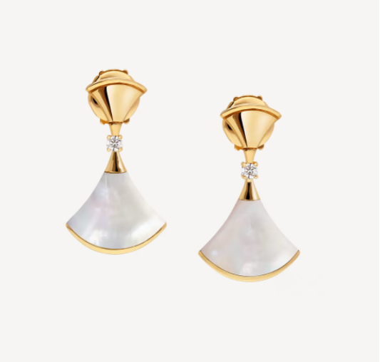 [BloomBling]DREAM MOP 1 DIAMOND EARRINGS