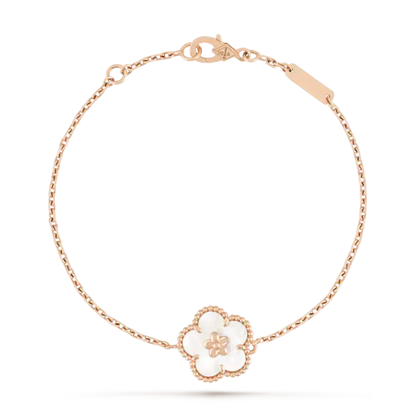 [BloomBling]LUCKY WHITE MOP PLUM BLOSSOM  BRACELET