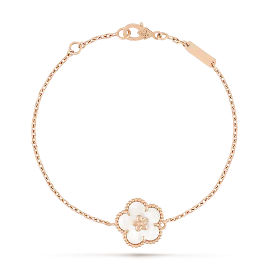[BloomBling]LUCKY WHITE MOP PLUM BLOSSOM  BRACELET