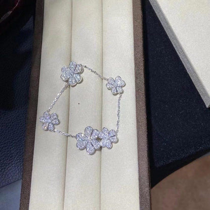 [BloomBling]FRIVOLE SILVER 5 FLOWERS BRACELET