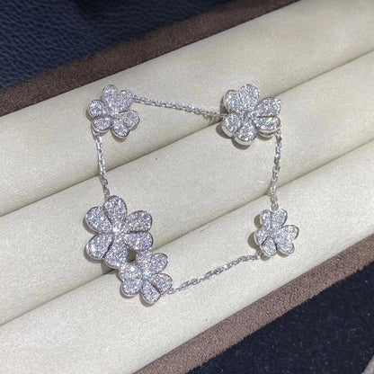 [BloomBling]FRIVOLE SILVER 5 FLOWERS BRACELET