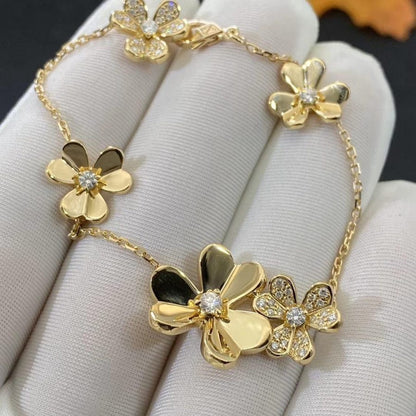 [BloomBling]FRIVOLE GOLD 5 FLOWERS BRACELET
