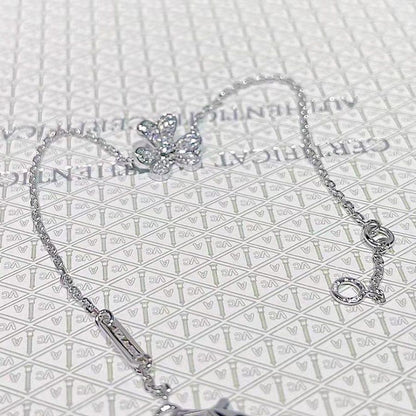 [BloomBling]FRIVOLE SILVER FLOWER DIAMOND BRACELET