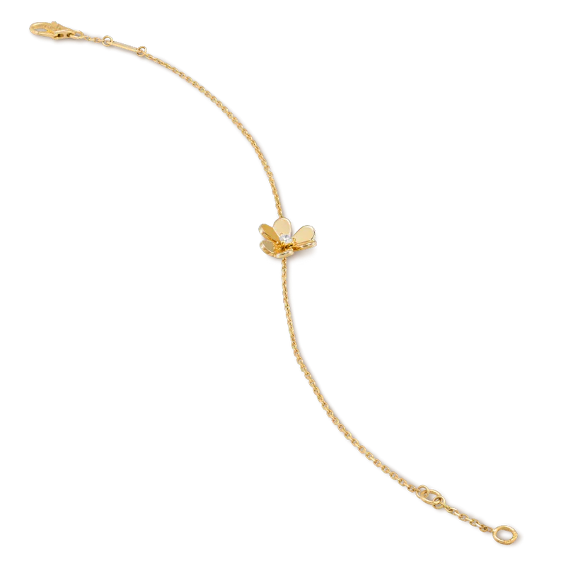 [BloomBling]FRIVOLE GOLD FLOWER PINK MALACHITE BRACELET