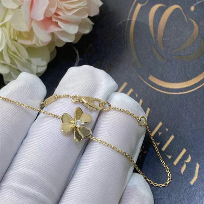 [BloomBling]FRIVOLE GOLD FLOWER PINK MALACHITE BRACELET