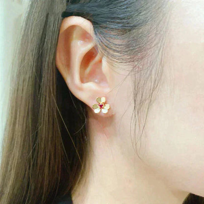 [BloomBling]FRIVOLE  FLOWER PINK EARRINGS