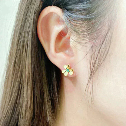 [BloomBling]FRIVOLE  FLOWER MALACHITE EARRINGS