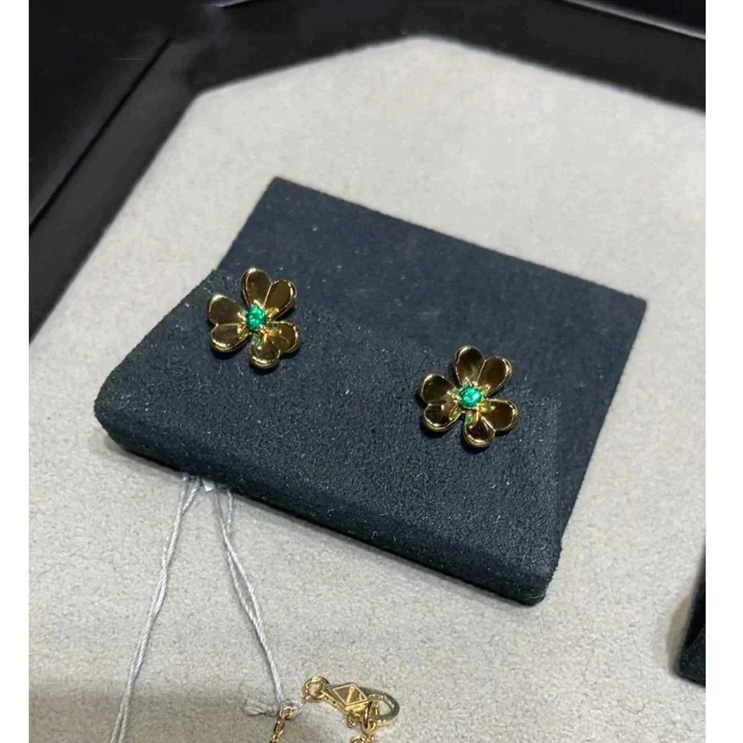 [BloomBling]FRIVOLE  FLOWER MALACHITE EARRINGS