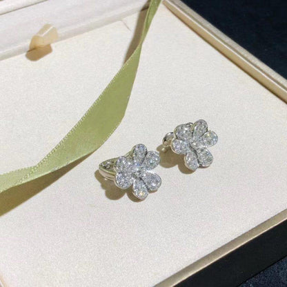 [BloomBling]FRIVOLE SILVER FLOWER DIAMOND EARRINGS