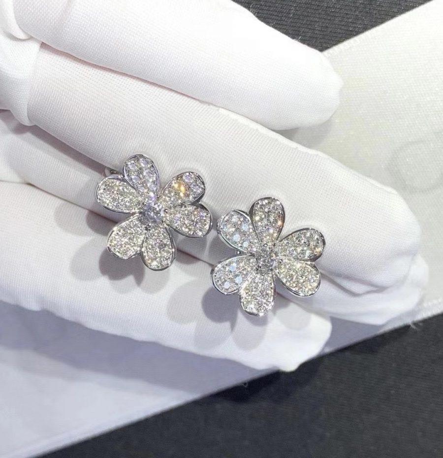 [BloomBling]FRIVOLE SILVER FLOWER DIAMOND EARRINGS