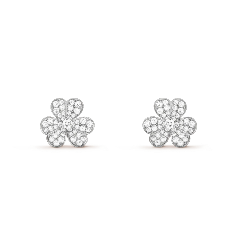 [BloomBling]FRIVOLE SILVER FLOWER DIAMOND EARRINGS