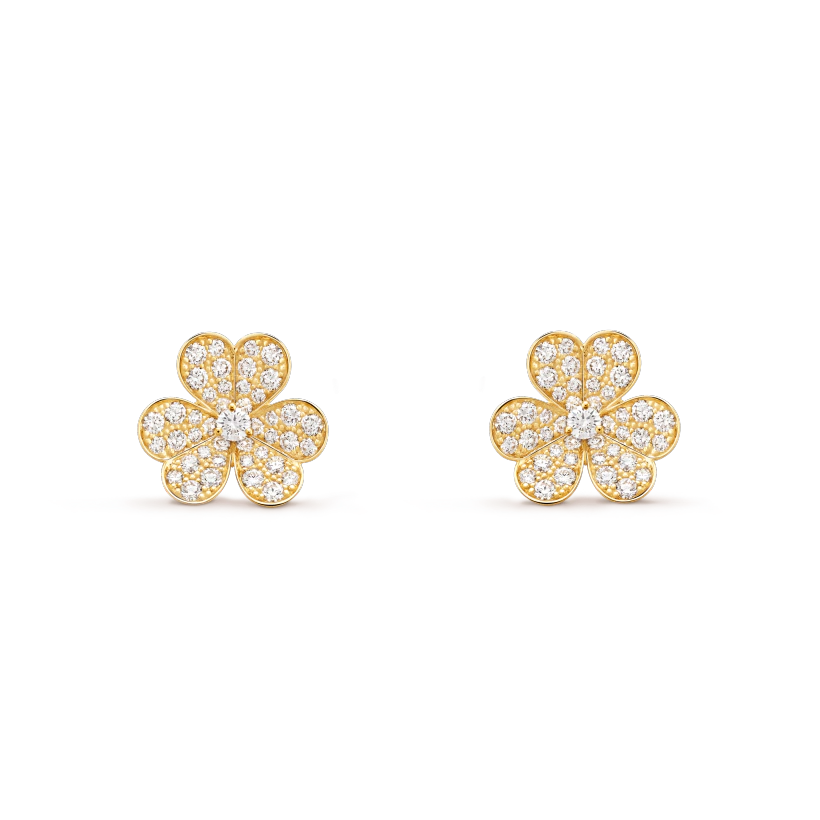 [BloomBling]FRIVOLE GOLD FLOWER DIAMOND EARRINGS