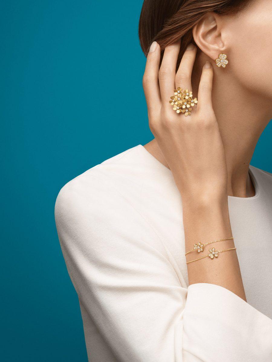 [BloomBling]FRIVOLE GOLD FLOWER DIAMOND EARRINGS