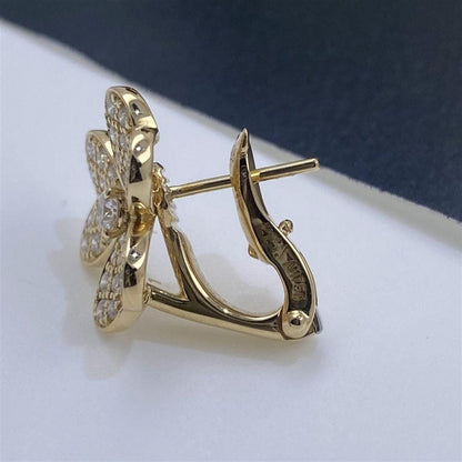 [BloomBling]FRIVOLE GOLD FLOWER DIAMOND EARRINGS