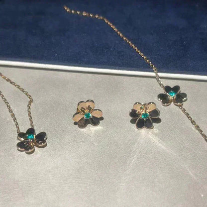 [BloomBling]FRIVOLE  FLOWER MALACHITE EARRINGS