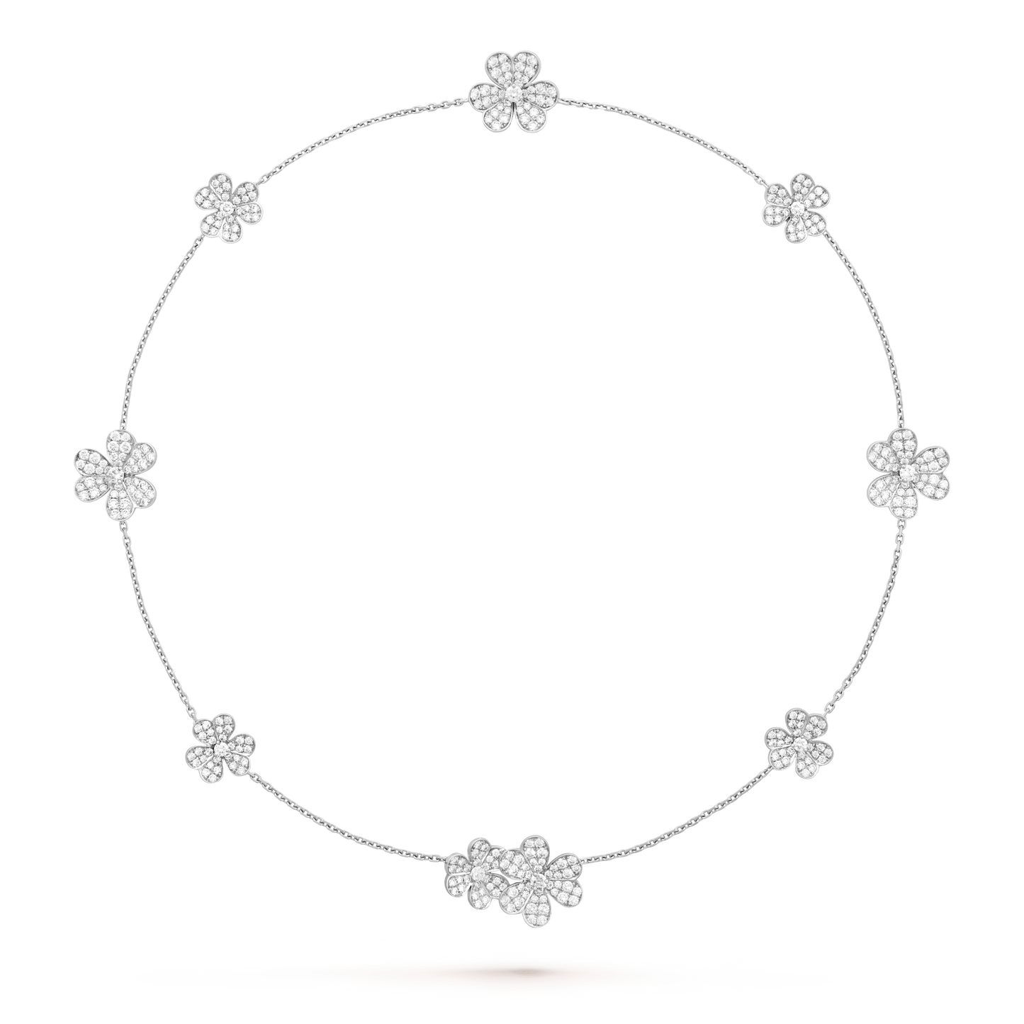 [BloomBling]FRIVOLE SILVER 9 FLOWERS NECKLACE