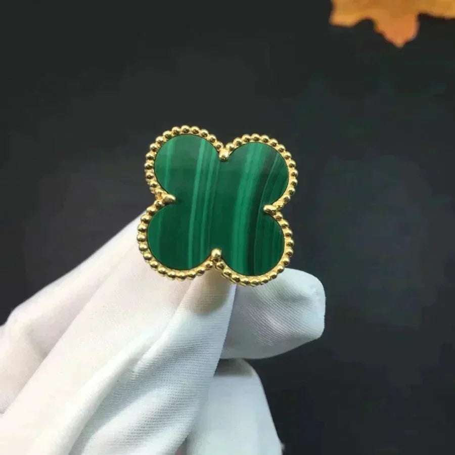 [BloomBling]CLOVER MALACHITE RING