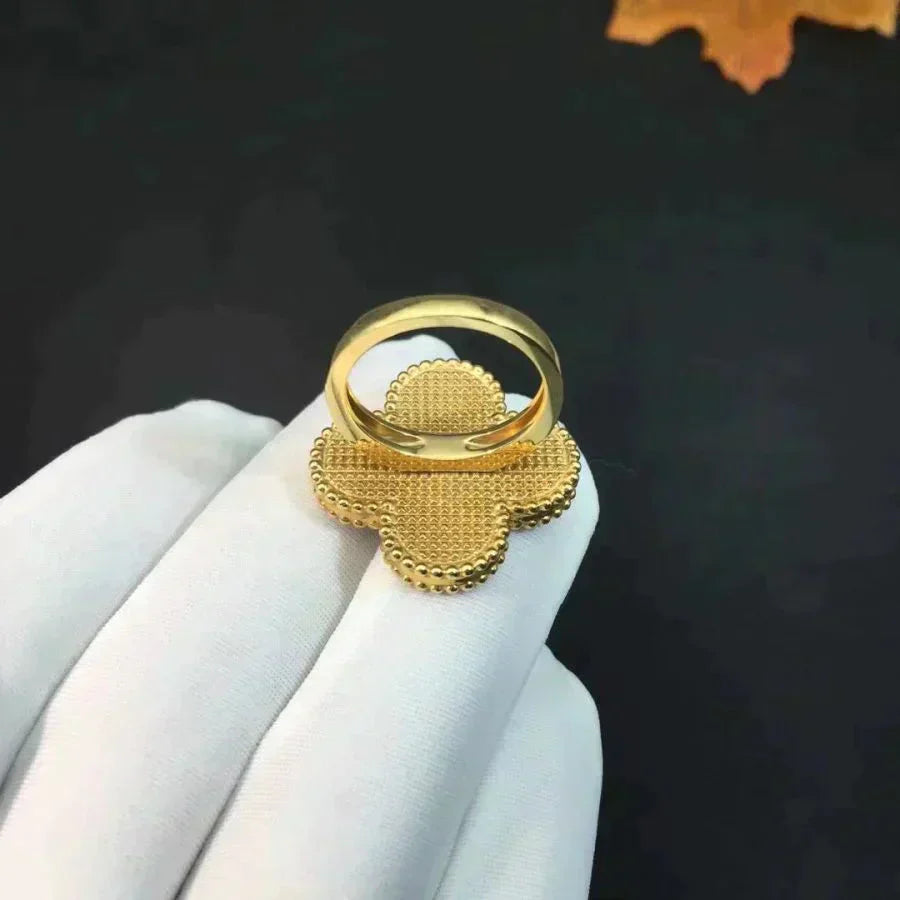 [BloomBling]CLOVER MALACHITE RING