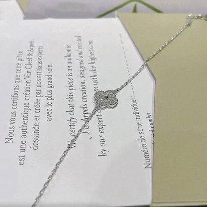 [BloomBling]CLOVER  SINGLE FLOWER BRACELET SILVER