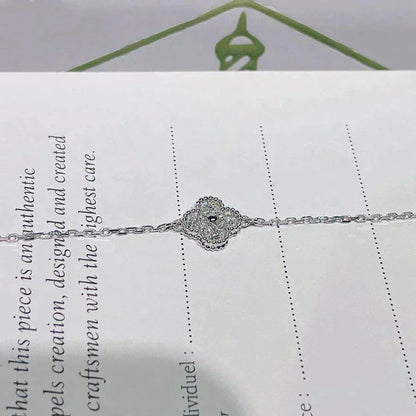 [BloomBling]CLOVER  SINGLE FLOWER BRACELET SILVER