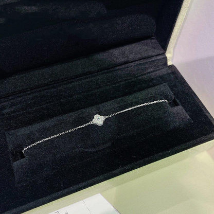 [BloomBling]CLOVER  SINGLE FLOWER BRACELET SILVER