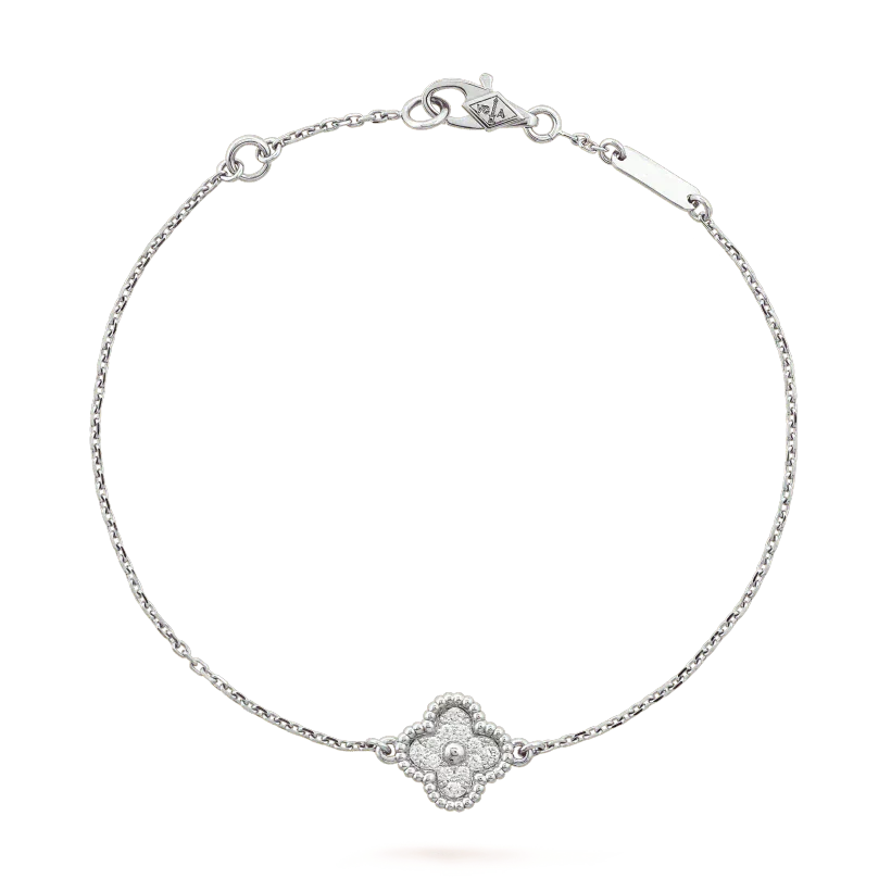 [BloomBling]CLOVER  SINGLE FLOWER BRACELET SILVER