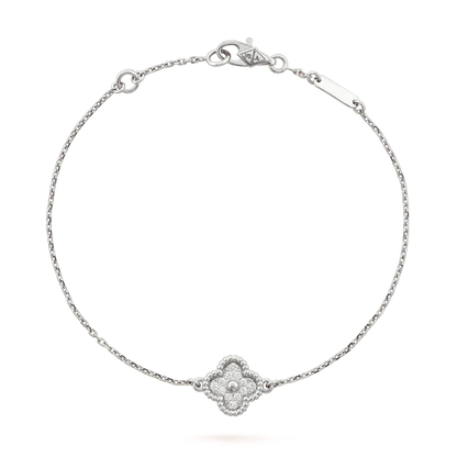 [BloomBling]CLOVER  SINGLE FLOWER BRACELET SILVER