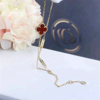 [BloomBling]CLOVER  CARNELIAN SINGLE FLOWER BRACELET