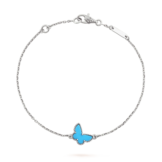 [BloomBling]BUTTERFLY TURQUOISE BUTTERFLY BRACELET SILVER