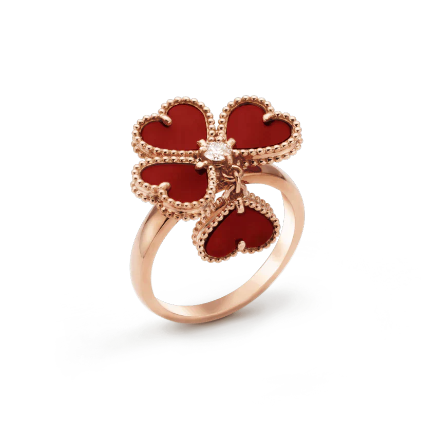 [BloomBling]SWEET CLOVER CARNELIAN RING