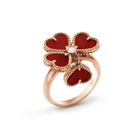 [BloomBling]SWEET CLOVER CARNELIAN RING