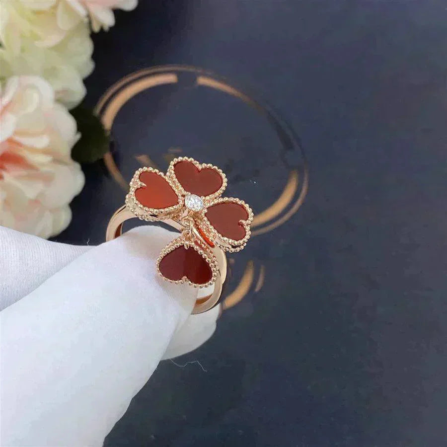 [BloomBling]SWEET CLOVER CARNELIAN RING