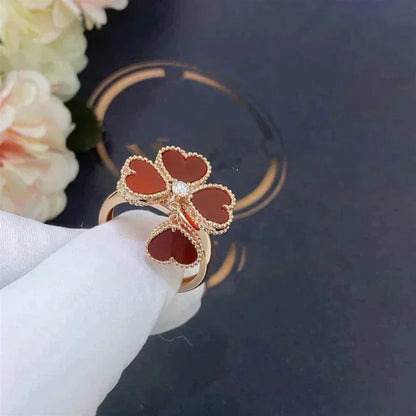 [BloomBling]SWEET CLOVER CARNELIAN RING