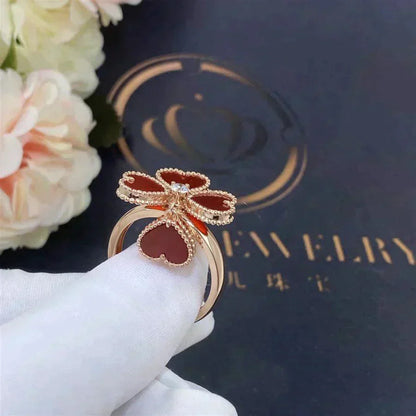 [BloomBling]SWEET CLOVER CARNELIAN RING