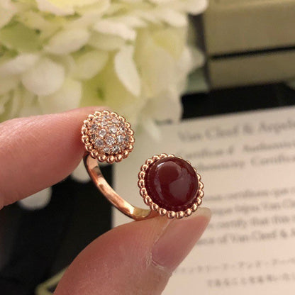 [BloomBling]PERLEE COULEURS DIAMOND ROSE GOLD BETWEEN THE FINGER RING