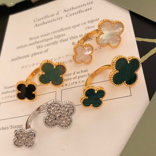 [BloomBling]CLOVER BETWEEN THE FINGER RING