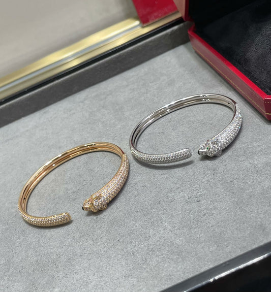[BloomBling]PANTHERE FULL DIAMOND OPEN BRACELET