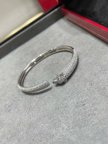 [BloomBling]PANTHERE FULL DIAMOND OPEN BRACELET