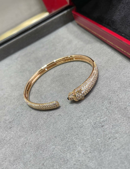 [BloomBling]PANTHERE FULL DIAMOND OPEN BRACELET