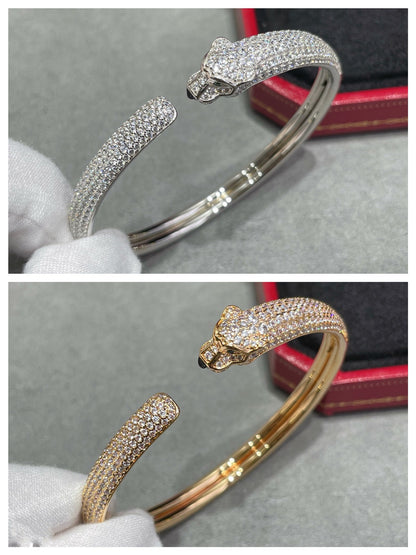 [BloomBling]PANTHERE FULL DIAMOND OPEN BRACELET