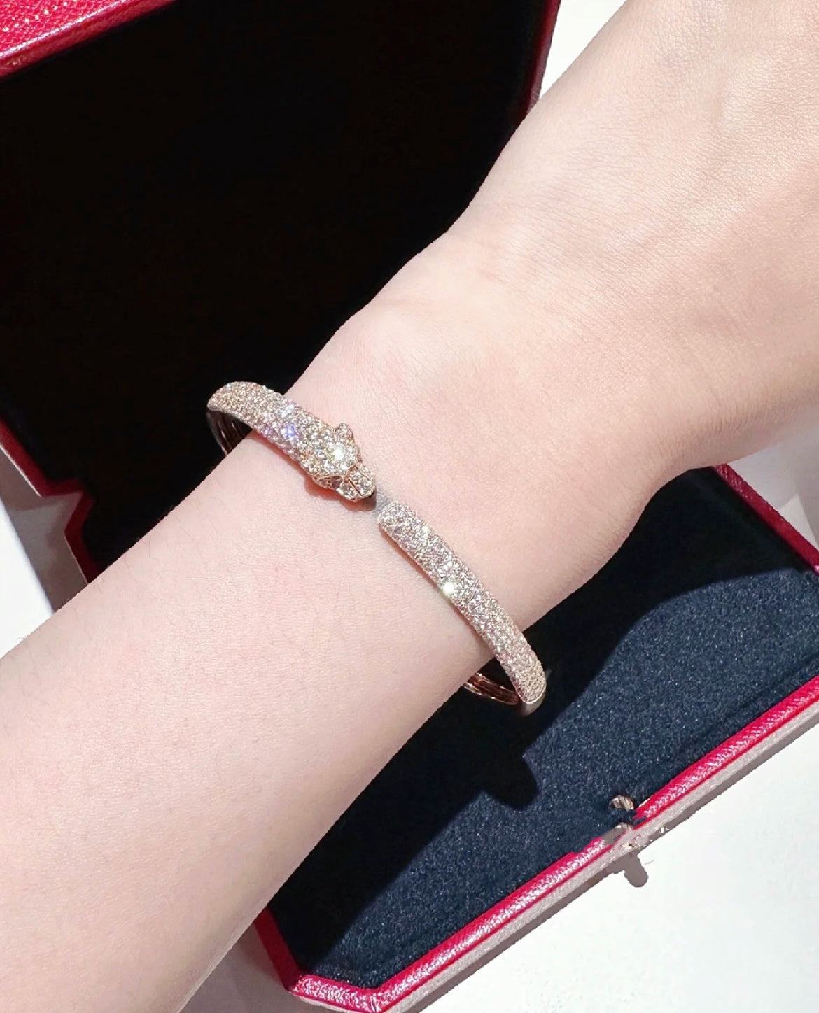 [BloomBling]PANTHERE FULL DIAMOND OPEN BRACELET