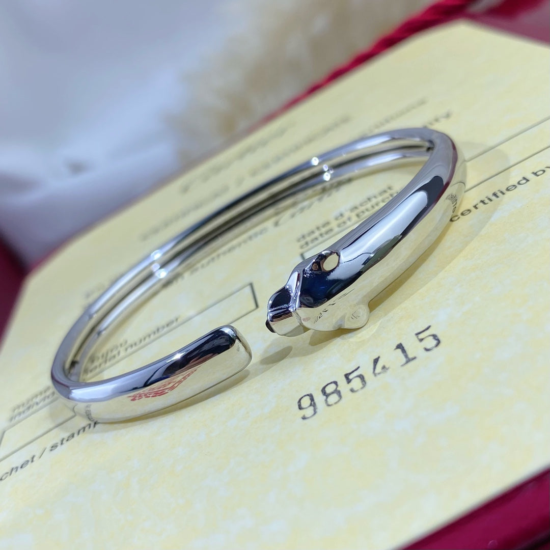 [BloomBling]PANTHERE SILVER OPEN BRACELET