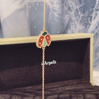 [BloomBling]LUCKY SPRING 1 MOTIF PINK GOLD BRACELET