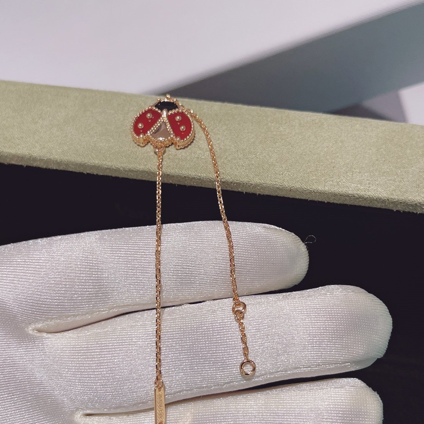 [BloomBling]LUCKY SPRING 1 MOTIF PINK GOLD BRACELET