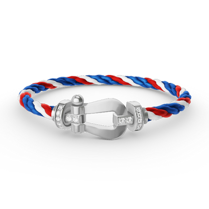 [BloomBling]FORCE LARGE HORSESHOE HALF DIAMOND BRACELET SILVER